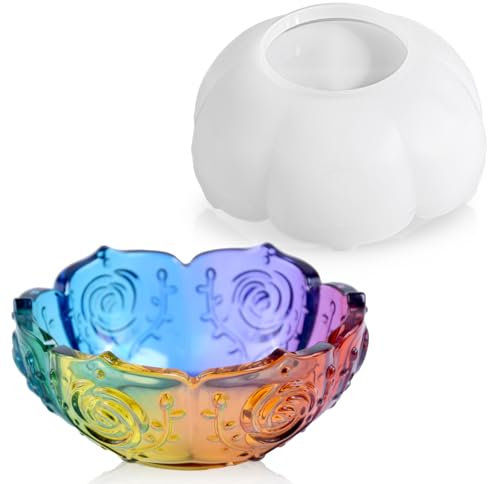 Bowl Resin Mold Silicone Tray Molds Container Large Epoxy Resin Casting Irregular Storage Box Jewelry Tray Molds Trinket Box Mold for Fruit Plate Jewelry Dish Home Crafts Decoration