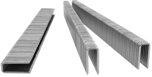 Toicann 18 Gauge Norrow 1/4 Zoll Kronenklammern, 304 Edelstahl, 18 GA Heftklammern für pneumatische, elektrische Heftgeräte (1/2 Zoll - 1120 Stück)