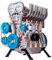 BuildCubes Auto Verbrennungsmotor Bausatz, Reihen 4-Zylinder Auto Mini Motor Bausatz, DIY Montage Ganzmetall Motor Modell Bausatz für den Wissenschaftlichen Unterricht, Geschenk