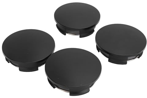 Lot de 4 Cache-moyeux de Roue, en Fibre de Carbone Noire, Accessoires universels pour Voitures, camions et SUV (57 mm)