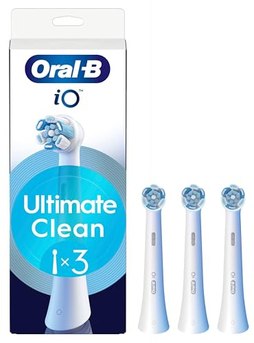 Oral-B iO Series Ultimate Clean Aufsteckbürsten, Original Rundköpfe, CrissCross-Borsten, Plaque-Entfernung, 3