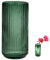 Vase à fleurs cylindrique en verre côtelé vert pour fleurs, tulipes et jonquilles, 20 x 9 cm, élégant vase en verre pour la Saint-Valentin, la fête des mères, les anniversaires et la décoration de la