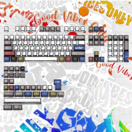QPSJXN Keycaps Anime-Design für Tastatur Japanisches Layout PBT Farbstoff-Sublimation Dickes Profil 134K Die meisten Tastaturen(Comic Style)