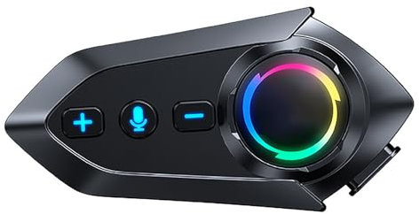 POIBNZ Motorcycle Helmet Bluetooth Headset for Triumph Speed Triple 1050 Union Jack, Motorcycle Helmet Speakers Motorcycle Bluetooth Intercom, Waterproof Compatible All Helmets