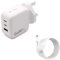 AJP 67W USB C Fast Charging Charger for Mac book, IPHONE 16/15, IPAD, for Samsung Galaxy S24/S25, Google Pixel, Nintendo Switch 2, Steam Deck TV Dock/PS Portal USB A & TYPE C Port Power Adapter Cord