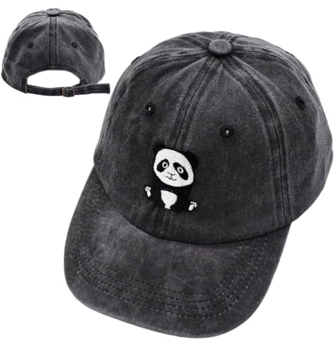 FCXVXCL Panda Baseballkappe für Jungen und Mädchen, 100% Baumwolle Baseballmütze Draußen Unisex Kinder Baseballmütze Verstellbarer Sonnenhut für Kinder Mädchen Jungen