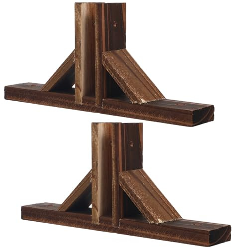 DOITOOL 2 Stück Teiliges Holz-Zaunständer Gartenzaun Zubehör Stabiler Standfuß für Kleine Zäune Einfache Befestigung Langlebige Basis für Gartenzaun Staketenzaun Balkon Terrasse