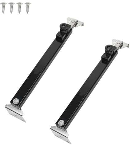 321mm Telescopic Window Hinges with Screws, Casement Window Stays Security Restrictor for Caravans Home [Pack of 2 - Black]