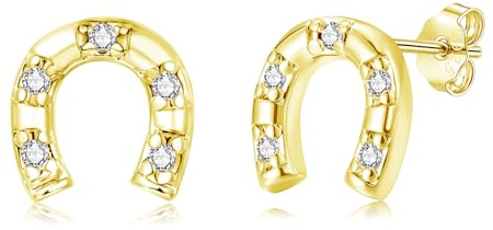 Loutade Ohrstecker Silber 925, Hypoallergene 925 Sterling Silber Ohrstecker | mit AAAAA Cubic Zirkonia 8mm Klein Knorpel Ohrringe Silber Tragus Helix Piercings Gold Ohrringe Stecker für Mädchen