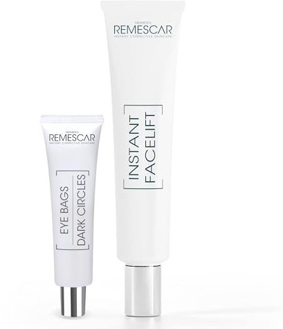 Remescar Anti-Müdigkeit Set – Augenringe & Tränensäcke reduzieren + Sofort Lifting Effekt Gesicht – Straffende Pflege Falten Mimik Faltenfreie Haut Frischer Blick