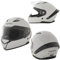 A-Pro Integralhelm Motorradhelm Rollerhelm Anti-Kratz-Visier Helm Weiss M