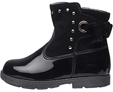 NeroGiardini A921275F Tronchetti Kids da Bambina in Camoscio E Vernice - Nero 23 EU