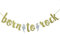 Born to Rock Glitzer-Banner für Rock-Geburtstagsparty-Dekorationen (Gold)