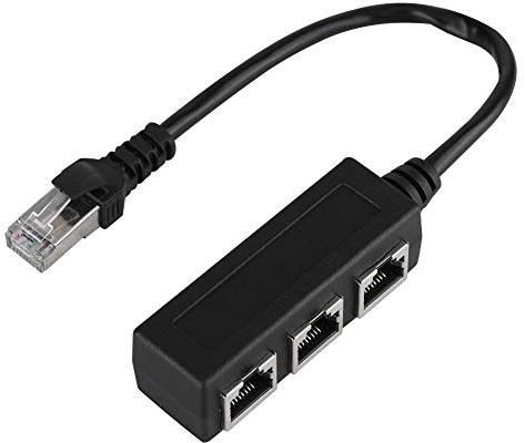 Ausla Ethernet-Kabeladapter, RJ45 Splitter, RJ45 Netzwerkkabel Verteiler 1 Auf 3, LAN Ethernet Netzwerk Splitter Adapterkabel, Netzwerk LAN Anschluss Verteiler