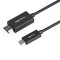 Amazon Basics Câble adaptateur en aluminium haute qualité USB-C (source) vers HDMI (écran), compatible avec Thunderbolt 3, 4K à 60 Hz, 1.83 m, noir