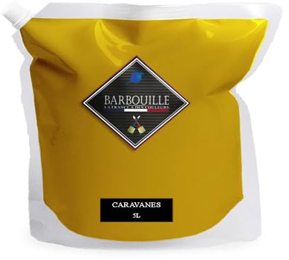 Peinture Jaune Moutarde Acrylique Caravanes - Aspect Velours - Peinture Mur, Plafond & Boiserie - Lessivable - Séchage En 30 min - COV A+ - Fabriquée En France - 5 L - BARBOUILLE