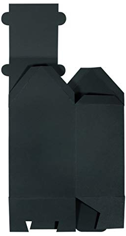 Rayher 67349576 Faltschachtel Haus, 3 Stück, schwarz durchgefärbt, 10 x 7,5 x 20 cm, Geschenkkarton, Geschenkbox, Geschenkkarton