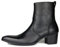 OSSTONE Stivaletto da Uomo Chukka in Pelle Stivaletti firmati Scarpe Casual Tacco Chelsea Stivali con Cerniera OS-JY002-black-9 Nero