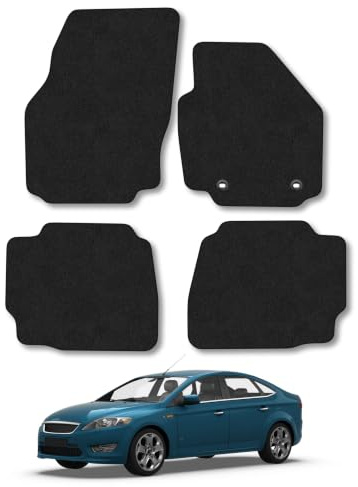 Fits Ford Mondeo (2007-2010) Carpet Car Mats | Black Edge Trim Tailored Fit Floor Mats Full Coverage Protection Accessories Easy Clean Anti Slip Made in the UK