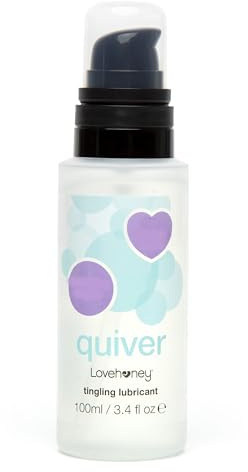 Lovehoney Quiver Tingling Water Based Lubricant for Men & Women 100ml | Cooling Tingling Sensation, Long Lasting Lube, Smooth Glide, Travel Friendly Bottle, Personal Lubricant Gel for Men & Women
