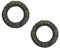 DekoPrinz Straw Wreaths with Fleece, Pack of 2, Diameter 40 cm, Thickness 6 cm, Decorative Wreath, Blank Wreath, Straw Ring