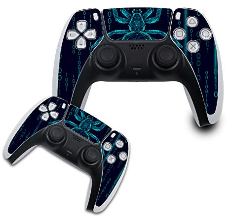 Finest Folia Schutzfolie kompatibel mit PS5 Sticker Hülle für Spiele Konsolen Controller Gehäuse Aufkleber Vinyl Folie Skin gegen Kratzer Design Cover R140 (Controller Set, Nr. 20 Spider)