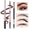 Mihqy Augenbrauenstift, mit Augenbrauenpinsel, Double Ended Precision Waterproof Brow, Professional Makeup Augenbrauenstift, Wasserdicht Langanhaltend Augenbrauenstift （2PCS,Coffee）