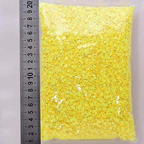Venta al por mayor AB Non hotfix Rhinestones Flatback Jelly Resina Pegamento de cristal en Nail Art Strass Gems para boda de uñas DIY a granel A146-Citrine AB, 5 mm SS20-15000pcs