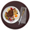 Plateau de Service Rond, 40 cm Marron en AntidéRapant RéSistant à la Chaleur Plateau pour Café, Thé, Petit-DéJeuner, Plateau de Service pour la Maison, Restaurant, HôTel