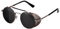 Ultra Gun Metal Grau Steampunk Tiefblende Sonnenbrille Retro Damen Herren Rundbrille Metall Gothik Kreis Cyber Cosplay Brille UV400 Unisex