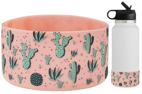 WK IEASON Protective Silicone Base Boot for Hydro Flask 32OZ 40OZ Wide Mouth, Anti-Slip Silicone Sleeve Cover Bumper for Owala Freesip/Flip/Twist 40OZ Flask Water Bottle-3.56inch Bottom Diameter