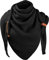 CMTOP Damen Strickschal groß Dreiecksschal Winter Schal Mit Knöpfen Flauschige Weiche Wolle Geschenke Herbst Geschenk(Schwarz,Einheitsgröße)