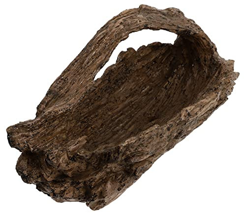 NUOBESTY Blumentopf Übertopf Kunstharz Baumstumpf Bonsaischale Kreativer Kleiner Pflanzer Großer Durchmesser Sukkulententopf Dekoration für Zuhause Garten Büro Hotels Automatisch Kunstharz