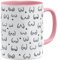 OM3® witzige Kaffeetasse mit Brüsten Titten Tasse Brüste-Muster | Keramik Becher | 11oz 325ml | Rundumdruck | Rosa