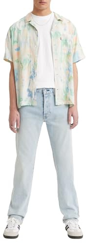 Levi's Men's 501 Original Fit Jeans, Crystal Clear Stretch, 32W / 32L