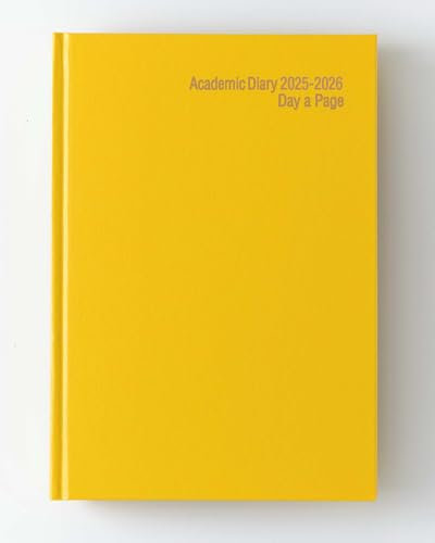 IMPRINT Schülerkalender 2025–2026, A4, Jahresmitte pro Tag für Schüler und Lehrer, gebundener Terminplaner mit Stundenplan, Terminkalender und Notizseiten, Gelb