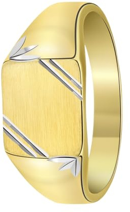 Lucardi - Herren - Ring mit Plattierung - 925 Silber - Keine Stein - Gelbgold legiert- 21/66 mm - Nickelfrei