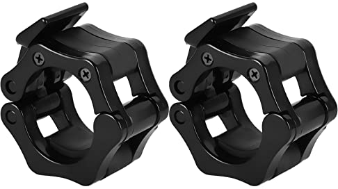 WUDQIJI Hantelverschlüsse 2 Stück 5cm Schnellverschluss für Hanteln Hantel Verschluss Hantelklemmen Hantelstangen Verschluss Barbell Halsbänder Federverschlüsse für 50mm Langhantelstange (50MM)