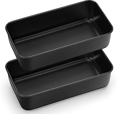 Homikit Loaf Bread Tin Set of 2, Stainless Steel Cake Baking Pans with Non-Stick Coating, Perfect for Bread, Cakes & Loaves, Non-Toxic & Sturdy, Easy Clean - 23.5 x 12.5 x 6.5cm