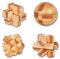 WishesMar 4 Stück Knobelspiele Holz Set Puzzle Geduldspiel Holzspielzeug Denkspiele Geschenk für Erwachsene und Kind - Logik Geist Spielzeug Größe 5.0 cm #4