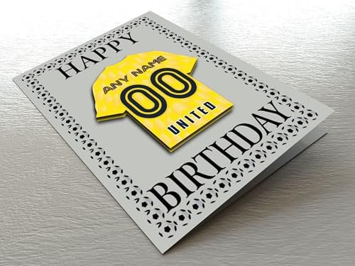 OXFORD UTD FOOTBALL BIRTHDAY CARD – PERSONALISED FOOTBALL SHIRT FRIDGE MAGNET - THE BEST A FAN CAN GET!