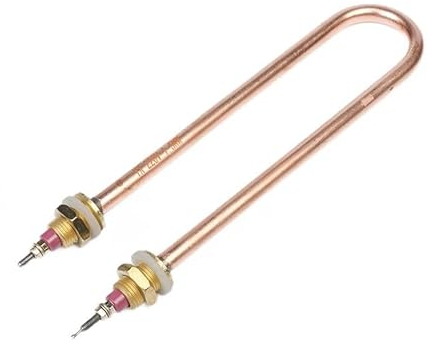 U Shape Immersion Heater Element, M16 220V/1KW Rice Steamer Heating Pipe Red Copper Heating Element for Water Tanks Rice Steamer Towel Cart