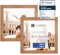 CABBEL Doppelpack (2er Set) Bilderrahmen 30x30 cm, Eiche, stabiles MDF-Holz Rahmen, bruchsicherem Plexi-Glas, zum Aufhängen, ideal für Fotos/Bilder/Collage
