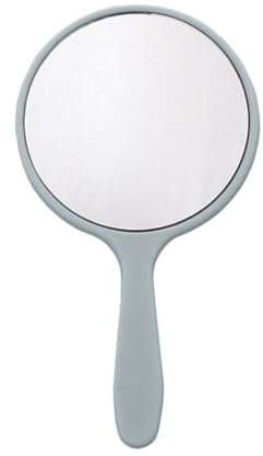 CTDWNT Kleiner Handspiegel, Reise-Make-up-Spiegel, tragbarer Kosmetikspiegel, 9,9 cm L x 5,6 cm B, Weiß