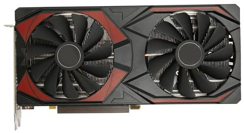 Yanmis RX5700 XT Grafikkarte, 256Bit GDDR6 1965/14000MHz PCI Express 4.0 Gaming GPU Grafikkarte, HDMI DPx3 mit Zwei Lüftern für Büro- und PC-Gaming