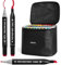Amazing Tour Graphic Marker Pens, 120+2 Colors Drawing Art Markers Artist Dual Tips Permanent for Kids Colouring Books Adults Art Markers with Black Bag