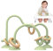 LYNSAN Baby Spielzeug Saugnapf Hochstuhl, Sensorische Spielzeug Silikon mit Holzring, Montessori Spielzeug, Babyspielzeug für Jungen und Mädchen Kindergarten Zuhause Babyzimmer, Grün
