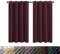 WUXXIANG Lot de 2 Rideau Occultant Thermique 80 x 180 cm Thermique Isolant Anti Froid et Chaleur, Rideaux Occultants à Oeillets 2 Panneaux, avec Noir Doublure, pour Cuisine Chambre, Vin Rouge