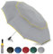Satol Extra großer Golf-Regenschirm 54 inch Windsicher Schirm Taschenschirm Automatik Taschenschirm für Sonnige und Regnerische Tage Doppler Regenschirm für Herren und Damen (grau
