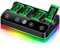 HELLCOOL Batteria per controller Xbox, 4 batterie da 6200 mWh ricaricabili con dock di ricarica/Cool RGB/cavo di ricarica, caricabatterie per Xbox Series X|S,One/Elite/S|X